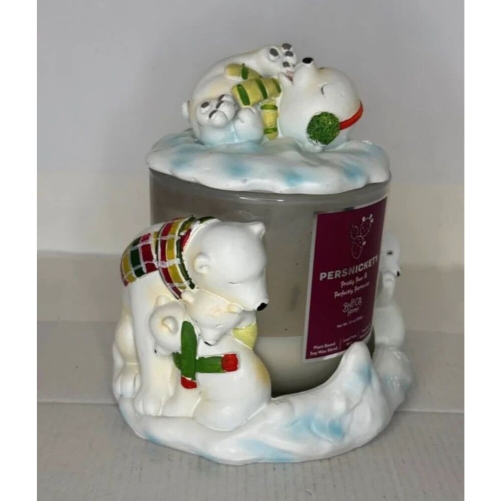 Better Homes & Gardens 2013 Polar Bears Jar Topper & Holder Christmas Decor